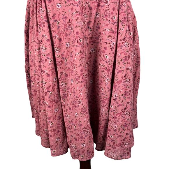MADEWELL RUFFLE V-NECK FLORAL MINI DRESS IN VINTAGE PINK NWT WOMEN'S SIZE 10 - Picture 12 of 16